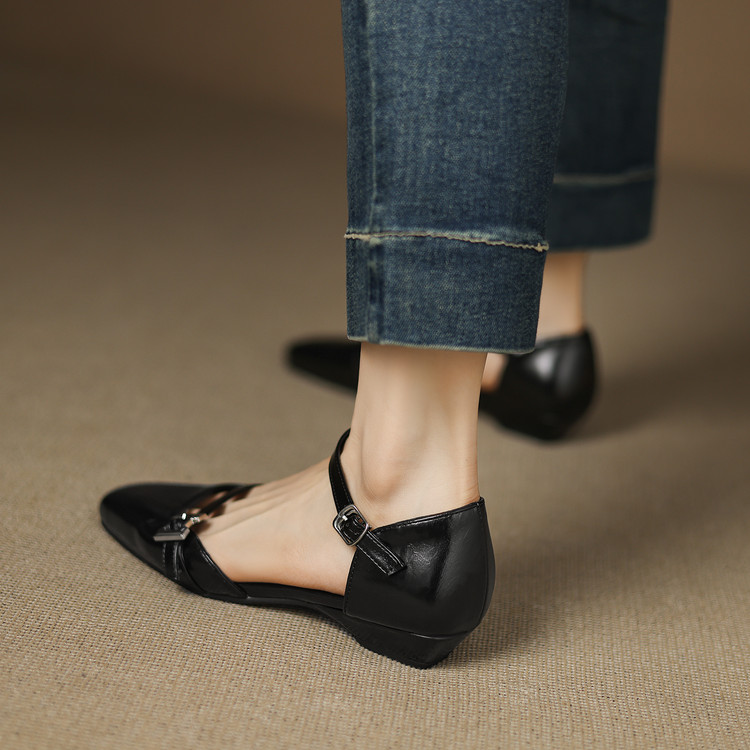 Closed Toe Mid Heel Chunky Sandals for Women 2025 Summer - Image 2