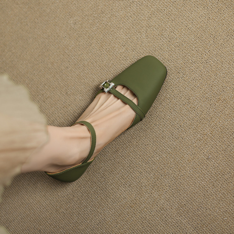 Closed Toe Mid Heel Chunky Sandals for Women 2025 Summer - Image 5