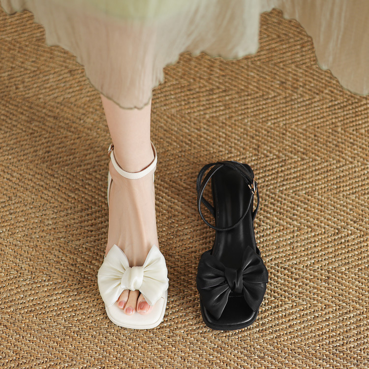 Women's Open Toe Low Chunky Heel Sandals Summer 2025 - Style o.html - Image 2
