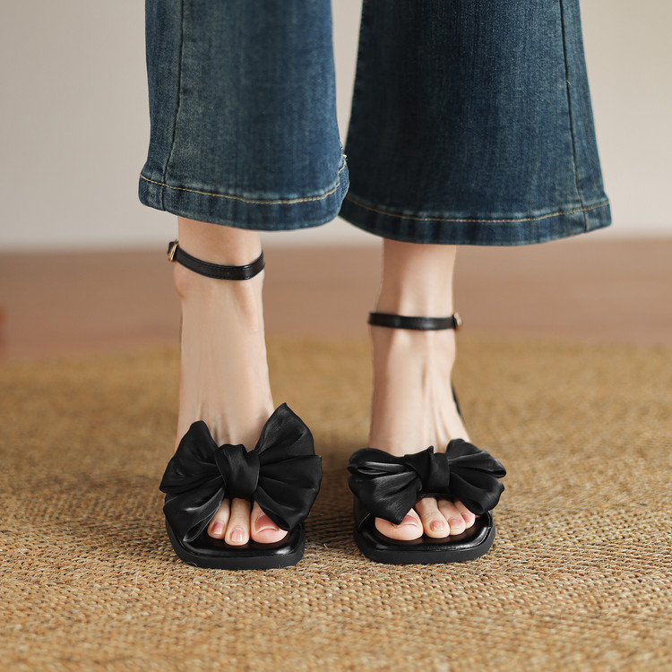 Women's Open Toe Low Chunky Heel Sandals Summer 2025 - Style o.html - Image 4