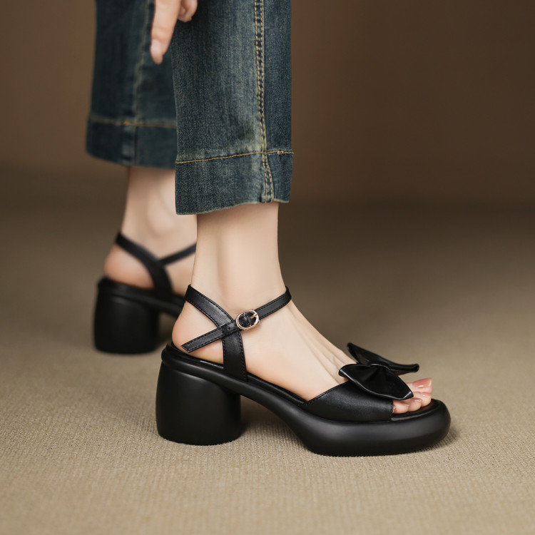 Women's Open Toe Mid Chunky Heel Sandals Summer 2025 - Style e.html - Image 4