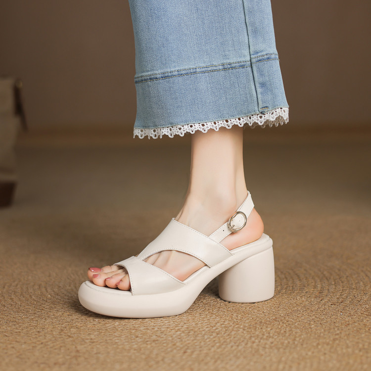Women's Open Toe Block Heel Sandals - Summer 2025 - Style i.html - Image 2