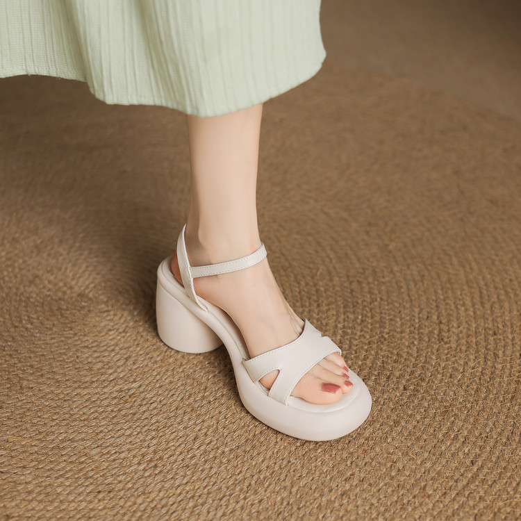 Women's Open Toe Block Heel Sandals Summer 2025 - Style q.html - Image 2