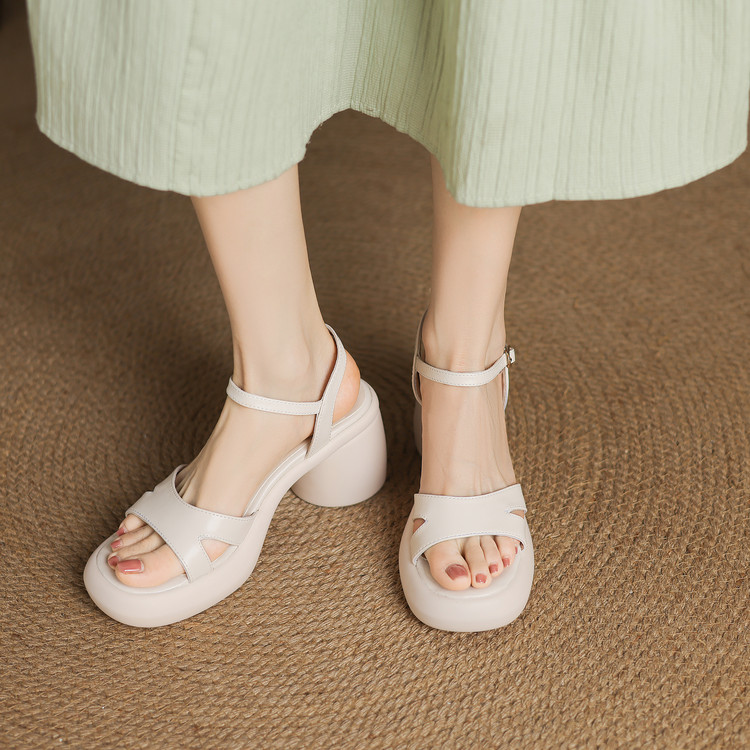 Women's Open Toe Block Heel Sandals Summer 2025 - Style q.html - Image 3