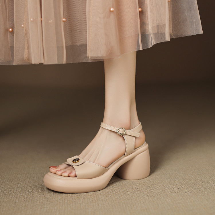 Women's Open Toe Block Heel Sandals Summer 2025 - Style m.html - Image 2